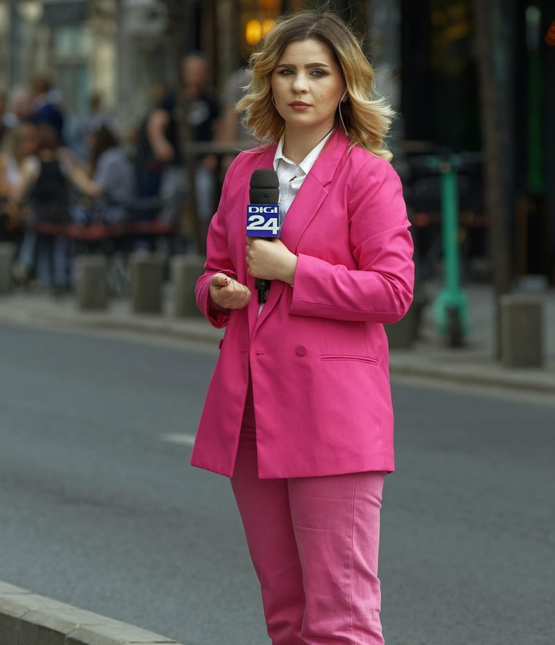 Journalist interviewing a celebrity